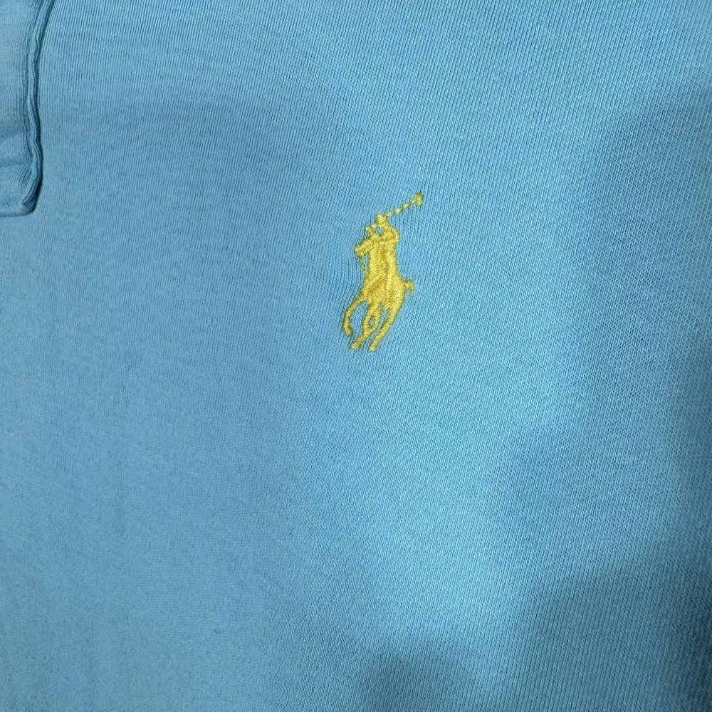 Polo Ralph Lauren‎ Mens Aqua Surf Blue Classic Preppy Polo Shirt Collar XL